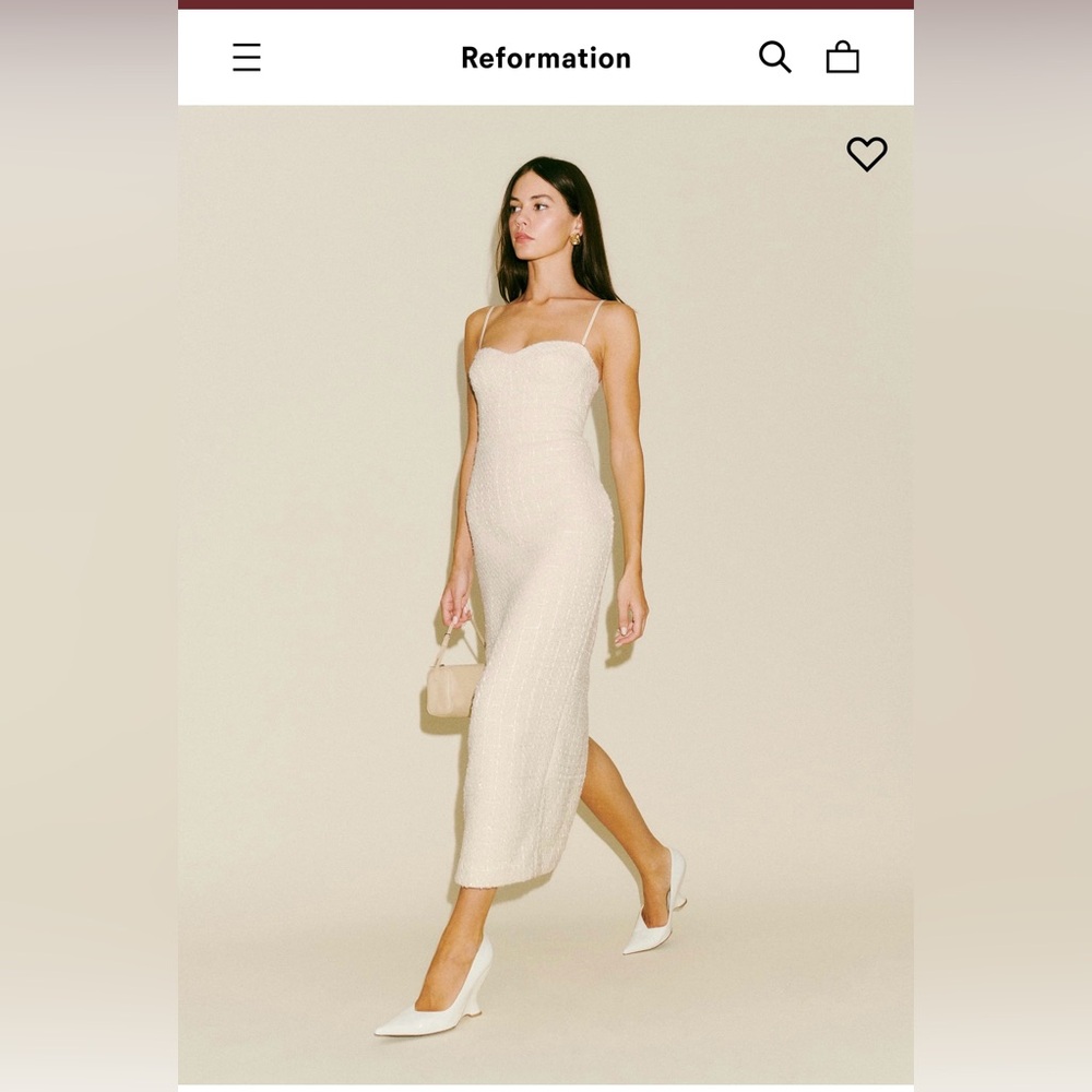 Reformation Lakia Dress-IVORY-006